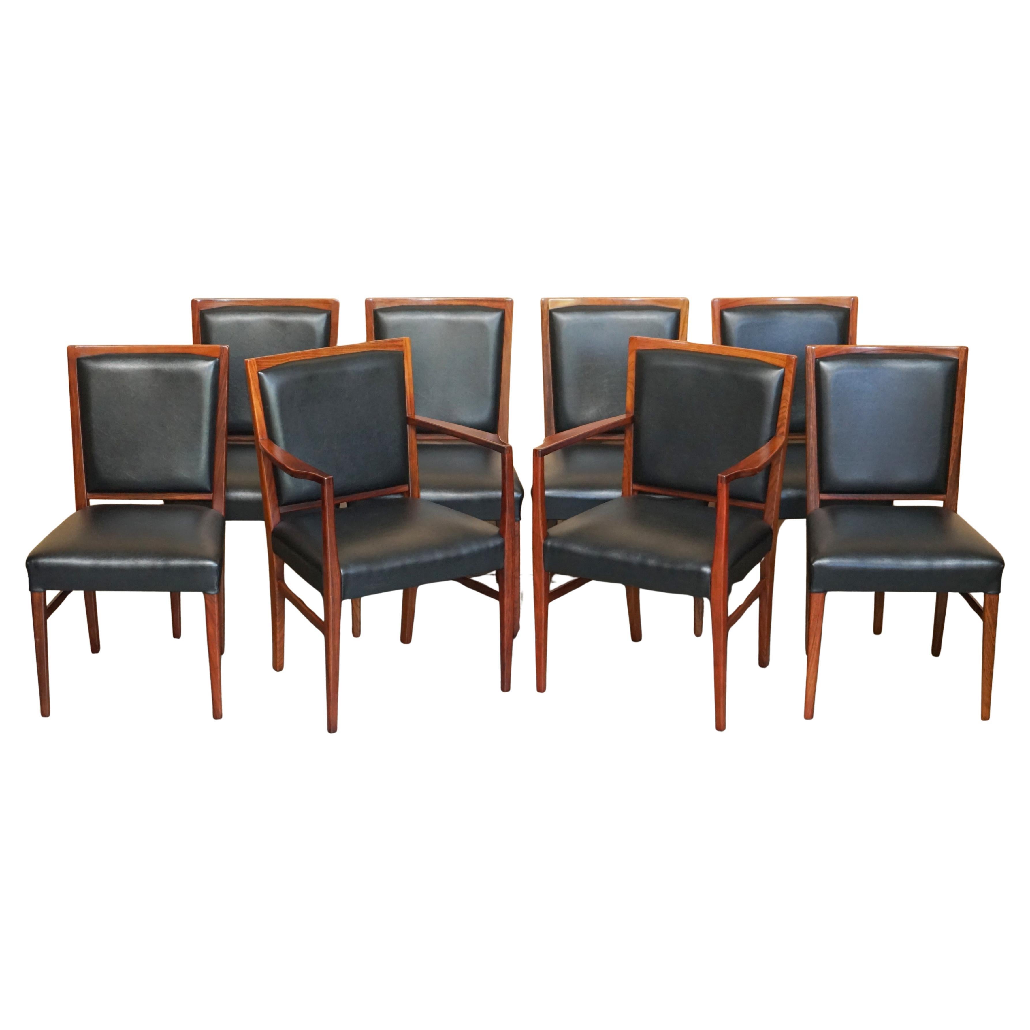 EIGHT STUNNING MID CENTURY MODERN 1970's GORDON RUSSELL HARDWOOD DINING CHAIRS For Sale