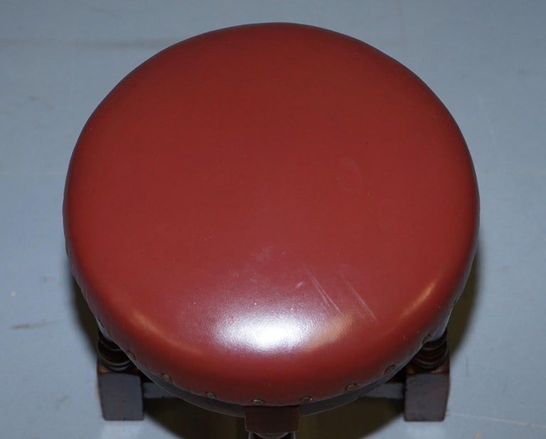 Eight Taylors Pub Furniture Sheldon Leather Oak Swivel Low Bar Stools