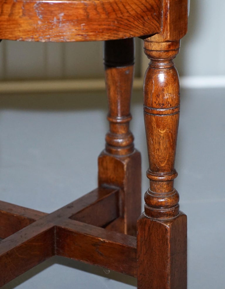 Eight Taylors Pub Furniture Sheldon Leather Oak Swivel Low Bar Stools