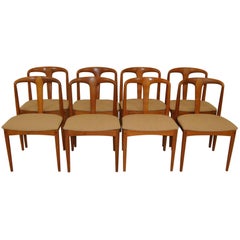 Eight Teak Danish Dining Chairs "Juliane" Johannes Andersen Uldum Mobelfabrik