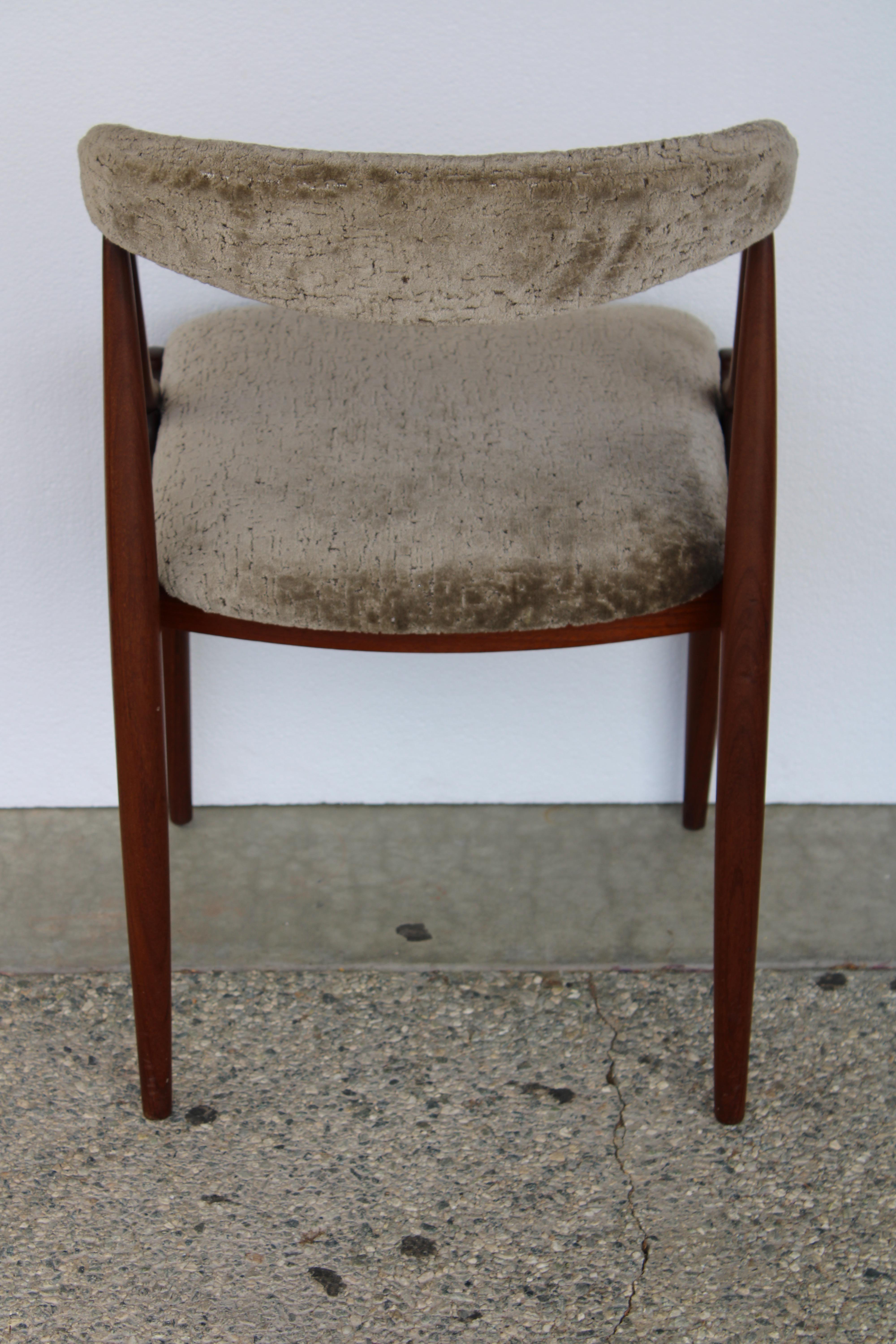 Eight Teak Dining Chairs with Custom Upholstery by Johannes Andersen 2