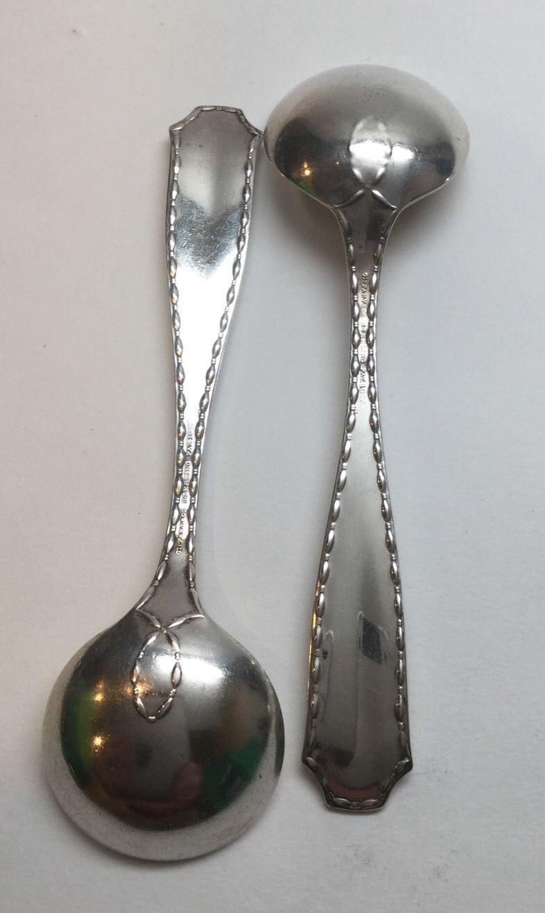 Early 20th Century Eight Tiffany & Co. Marquis 1902 Sterling Silver Large Chocolate Spoons