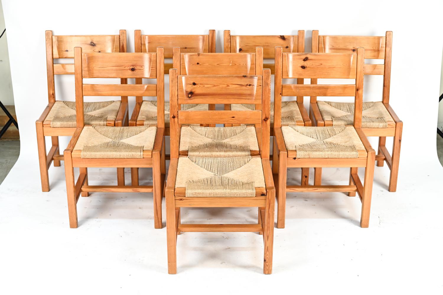 Mid-Century Modern Eight TP Design Tage Poulsen Daumiller Style Dining Chairs