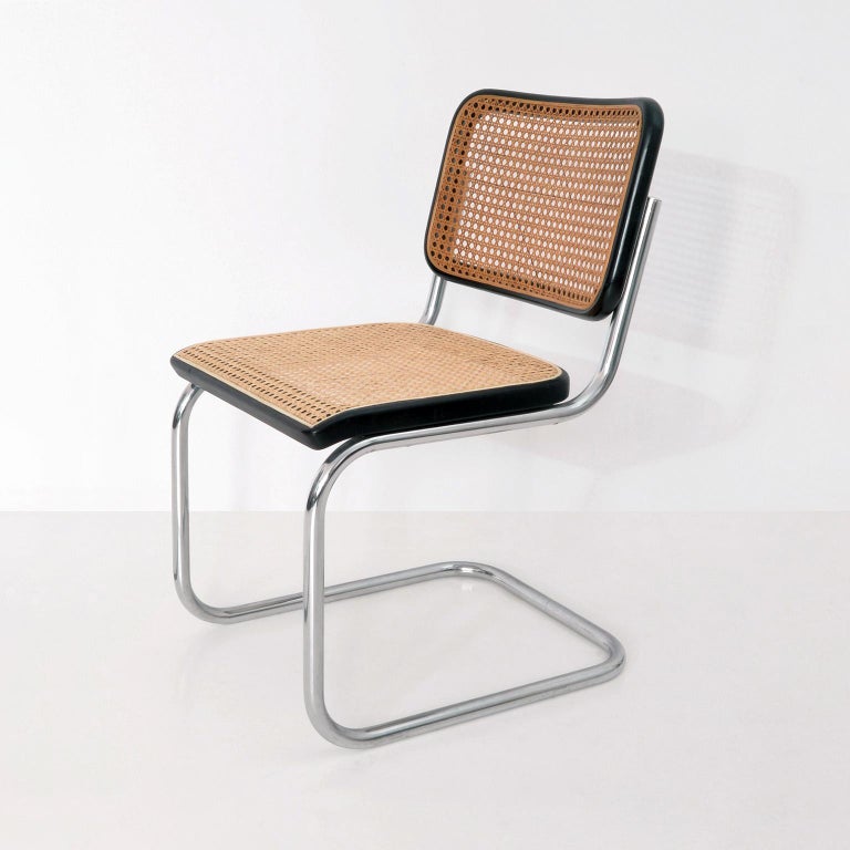 German Eight Tubular Steel Cantilever Chairs by Marcel Breuer Manufactured by Thonet