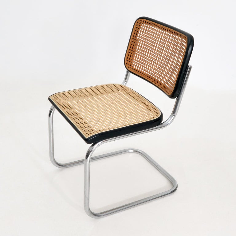 Painted Eight Tubular Steel Cantilever Chairs by Marcel Breuer Manufactured by Thonet