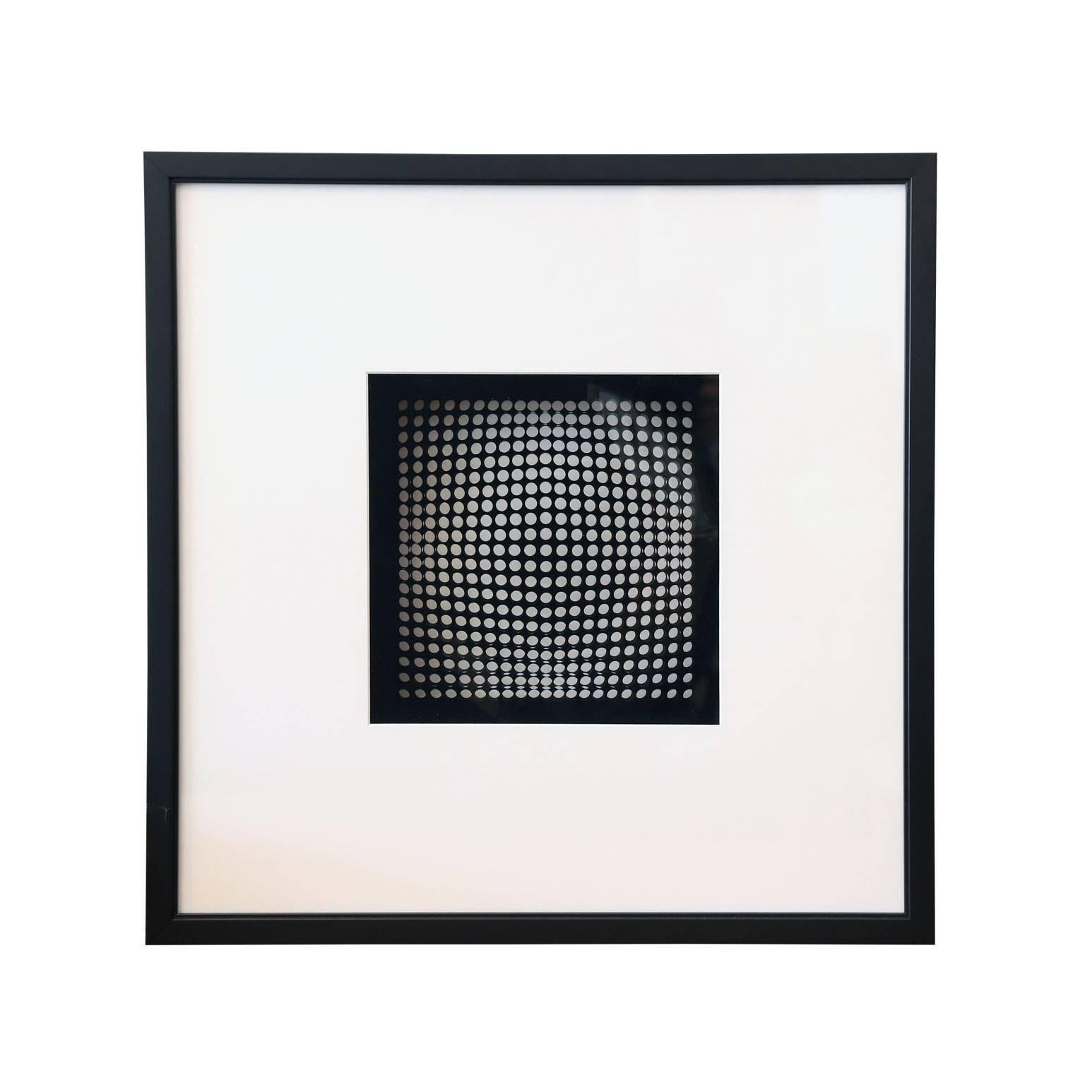 Six Vasarely Prints, Oeuvres Profondes In Excellent Condition In Houston, TX