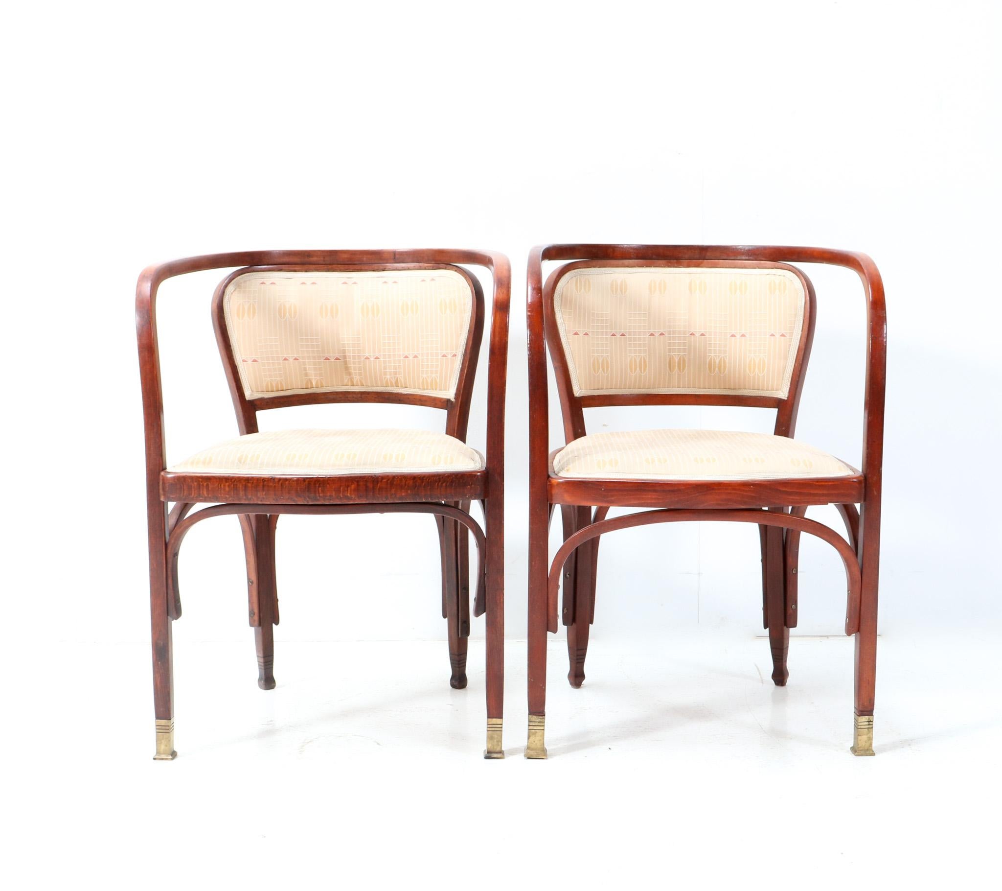 Eight Vienna Secession Armchairs by Gustav Siegel for Jacob & Josef Kohn, 1900s For Sale 2