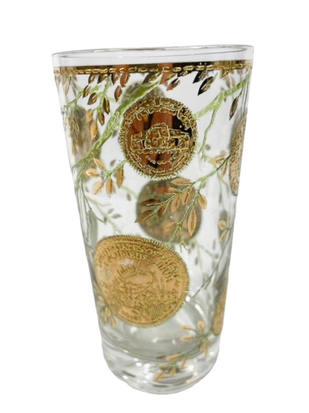 20th Century Eight Vintage Highball Glasses in the 