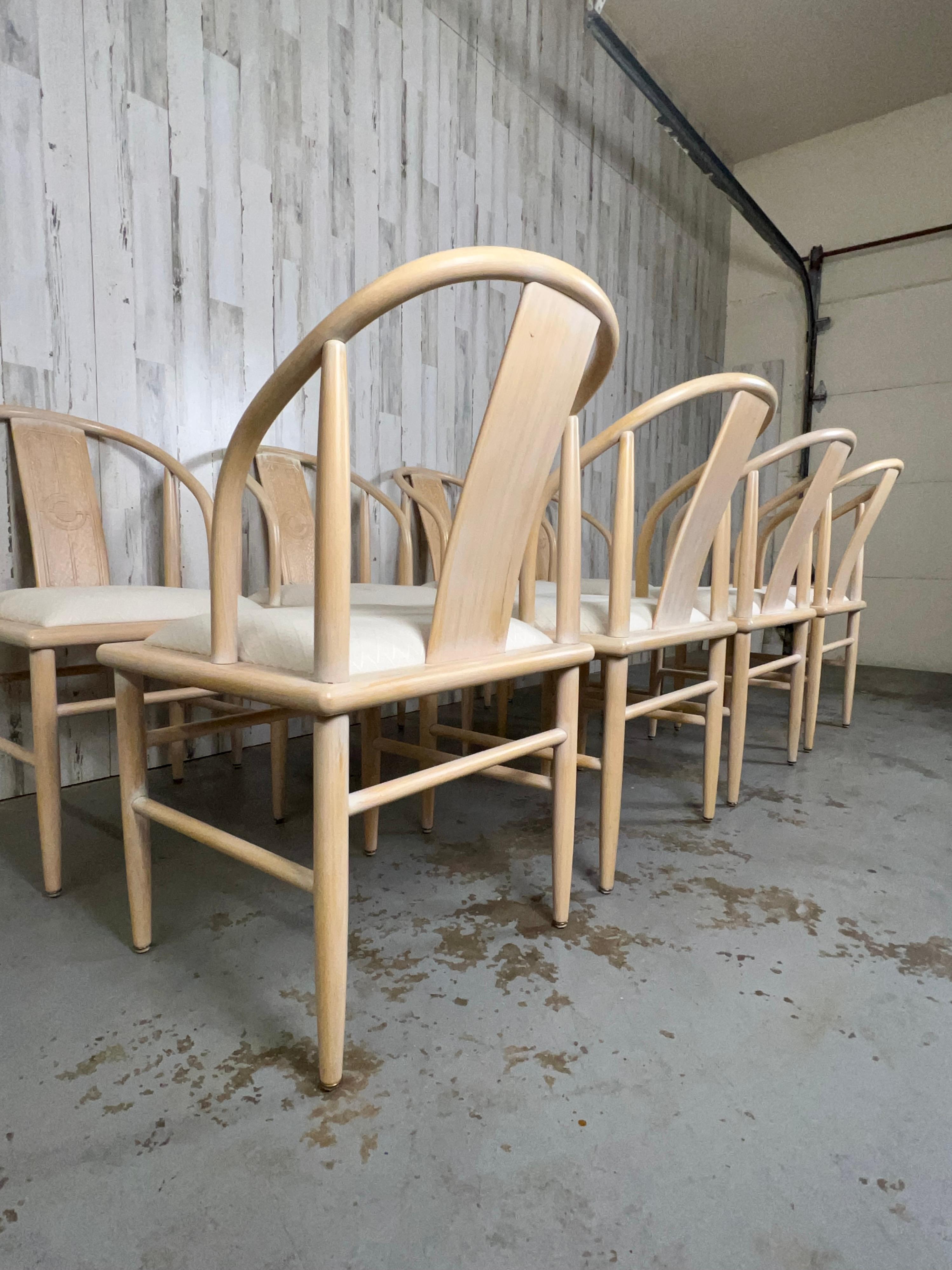 Eight Vintage Horseshoe Dining Chairs For Sale 4