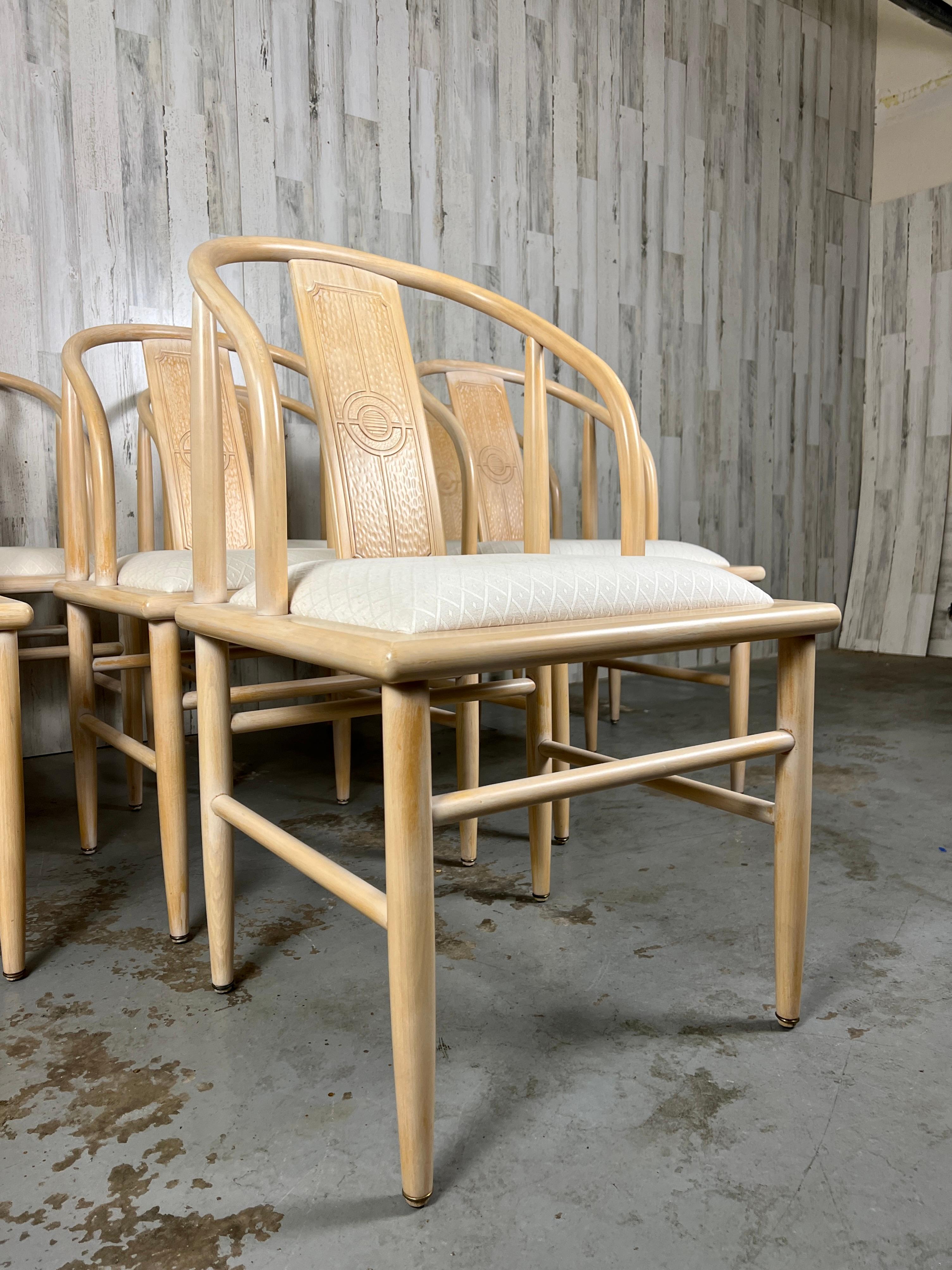 Eight Vintage Horseshoe Dining Chairs For Sale 7