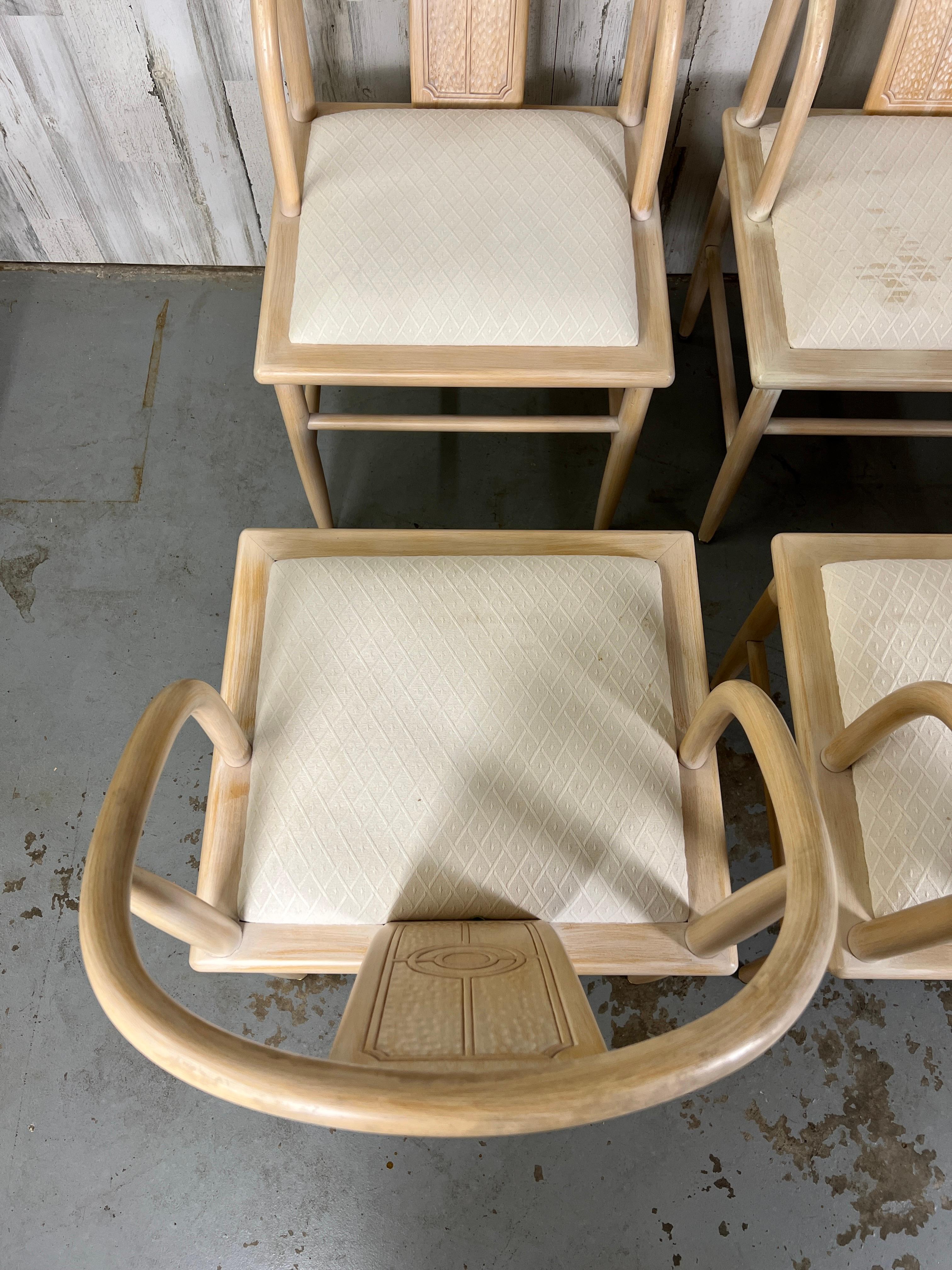 Eight Vintage Horseshoe Dining Chairs For Sale 8