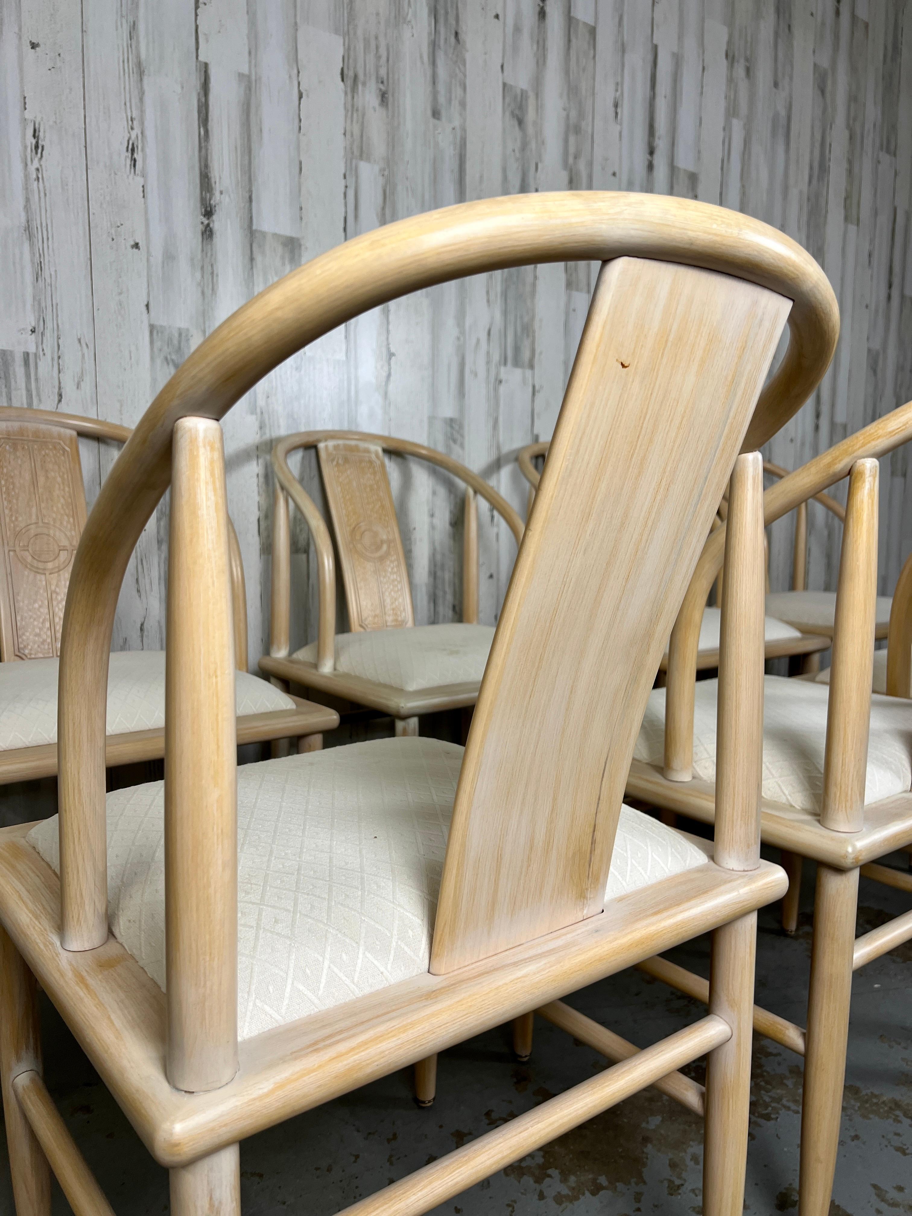 Eight Vintage Horseshoe Dining Chairs For Sale 9