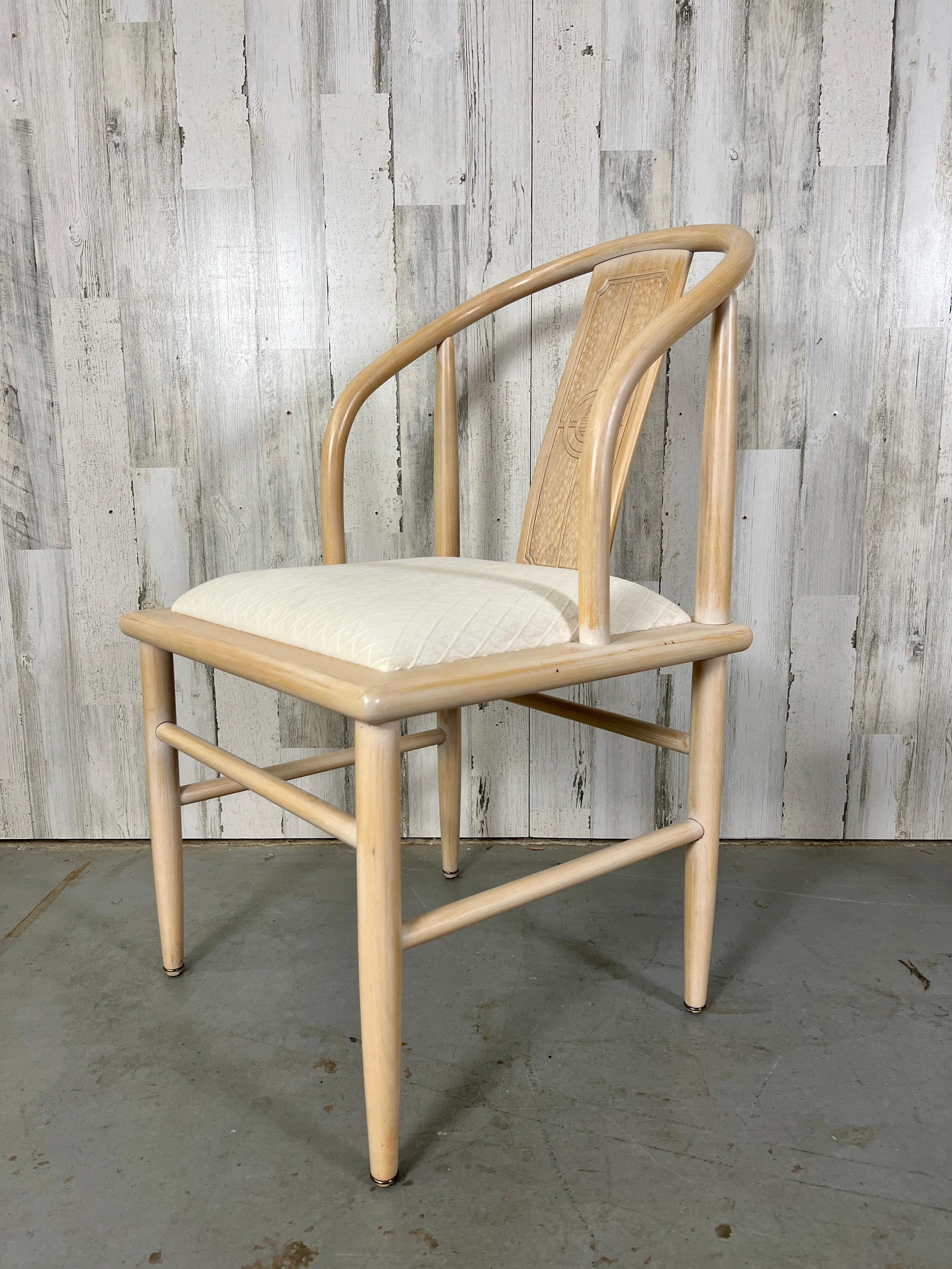 Upholstery Eight Vintage Horseshoe Dining Chairs For Sale
