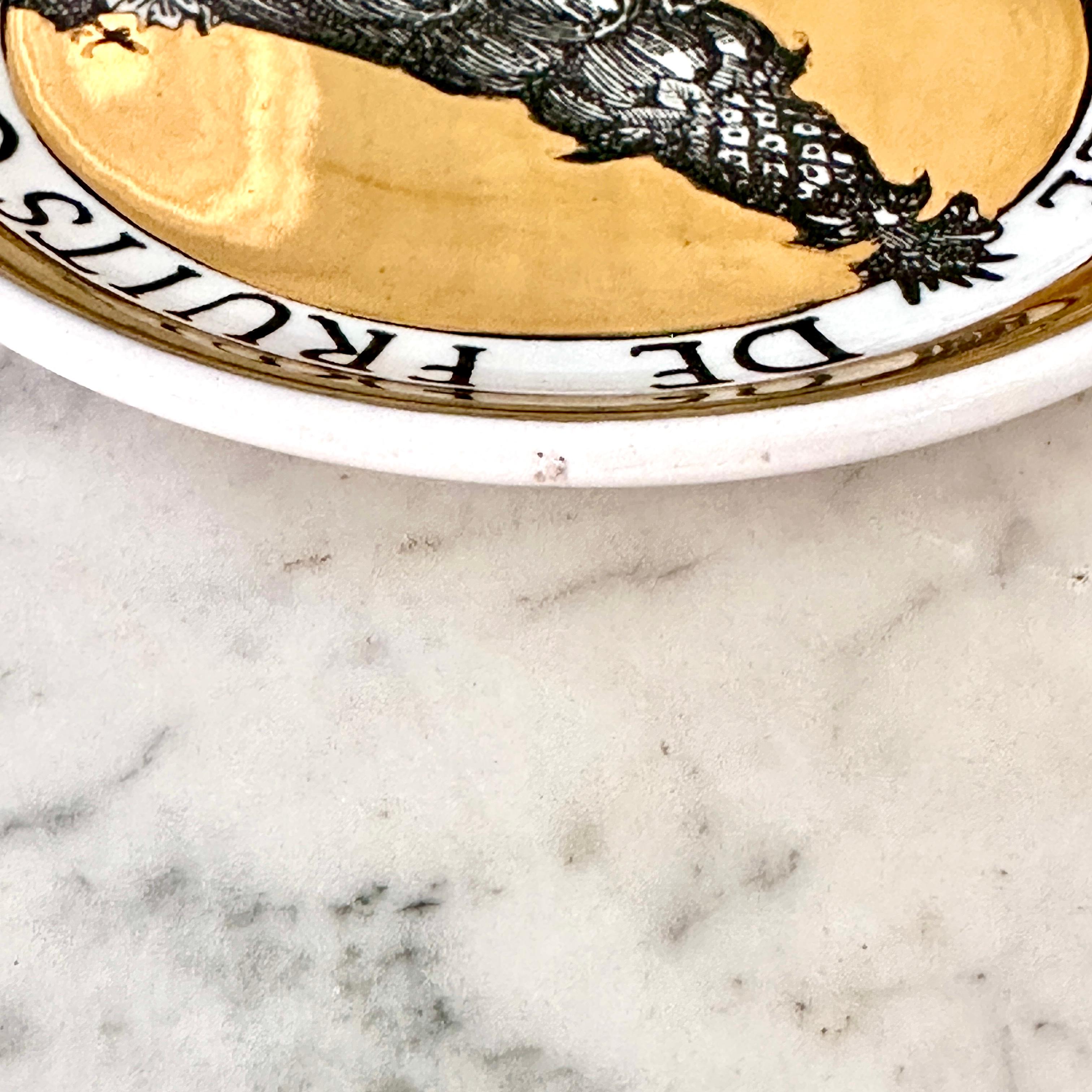 Huit sous-verres Vintage Piero Fornasetti, Appelé DINNER AT EIGHT French Foods en vente 7