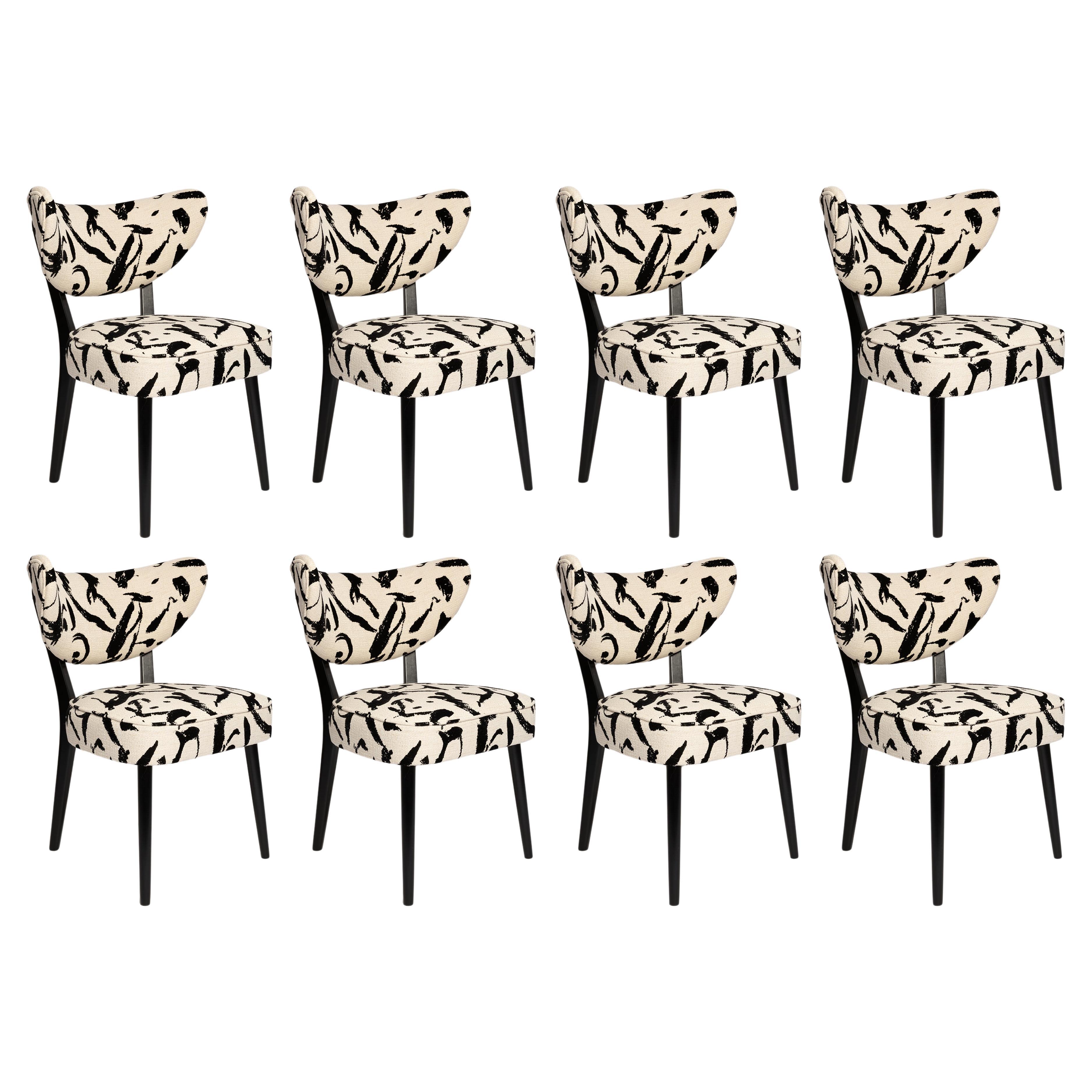 Eight Vintola Dining Chairs, Cream and Black Ichi-go by Dedar, Europe, Poland For Sale