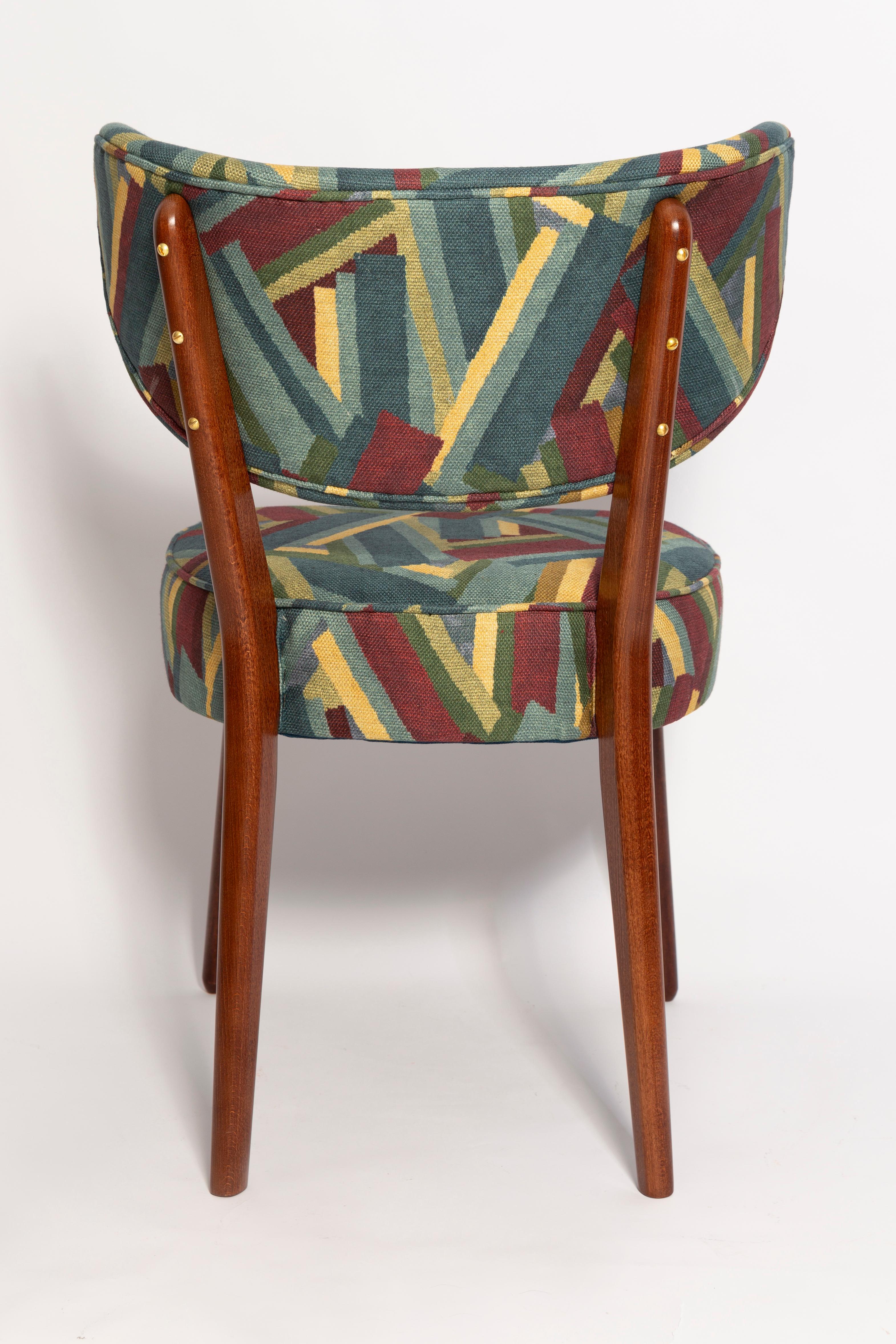 Bouclé Otto sedie da pranzo Vintola Studio Shell, tessuto lino Beowulf di Dedar in vendita