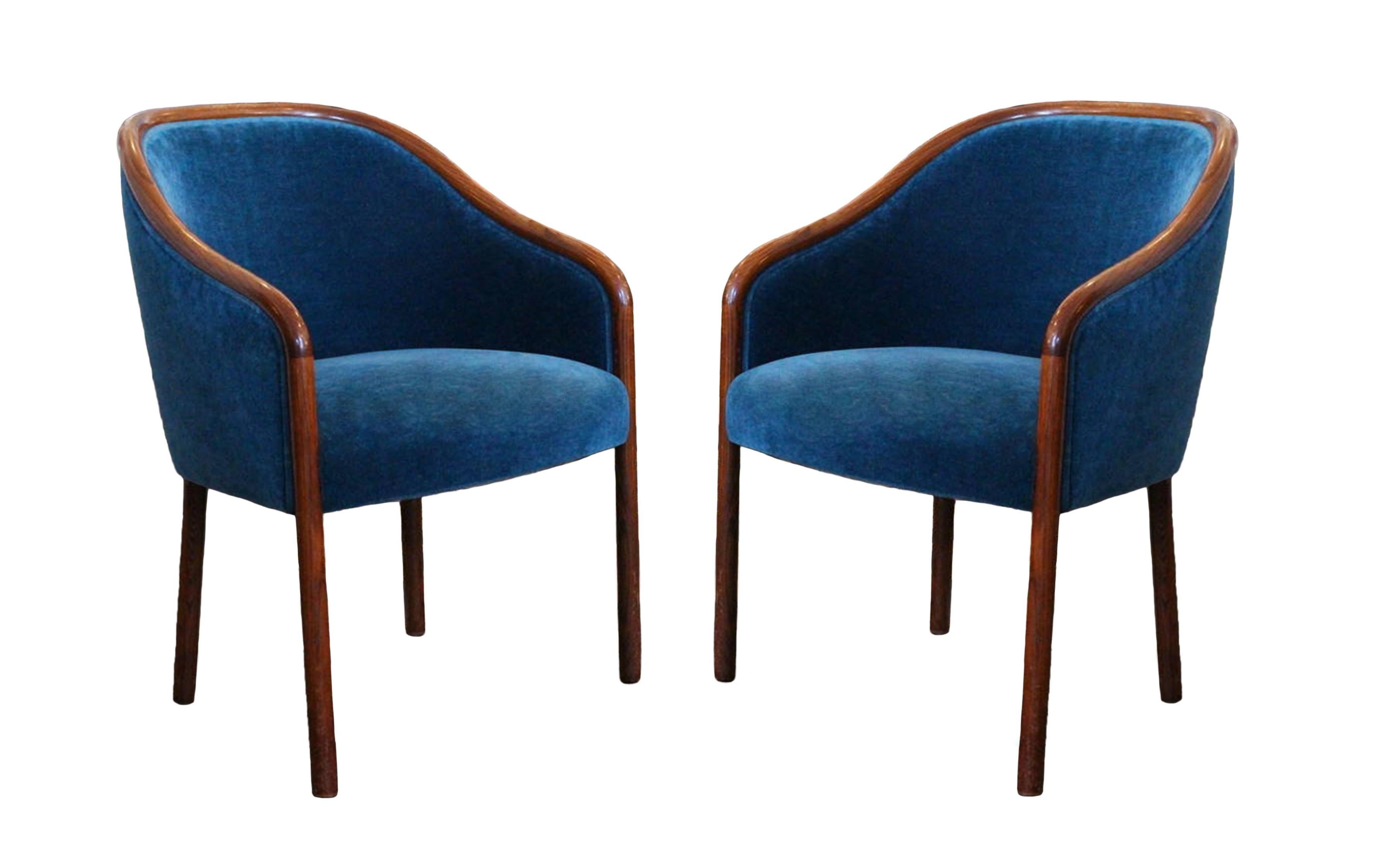 Looking for something that can complement everything in the house? Offered is a rare find, a set of 8 Ward Bennett armchairs for Brickel Associates, circa 1970s. Simplicity and elegance were the hallmarks of Bennett's work. A streamlined silhouette,