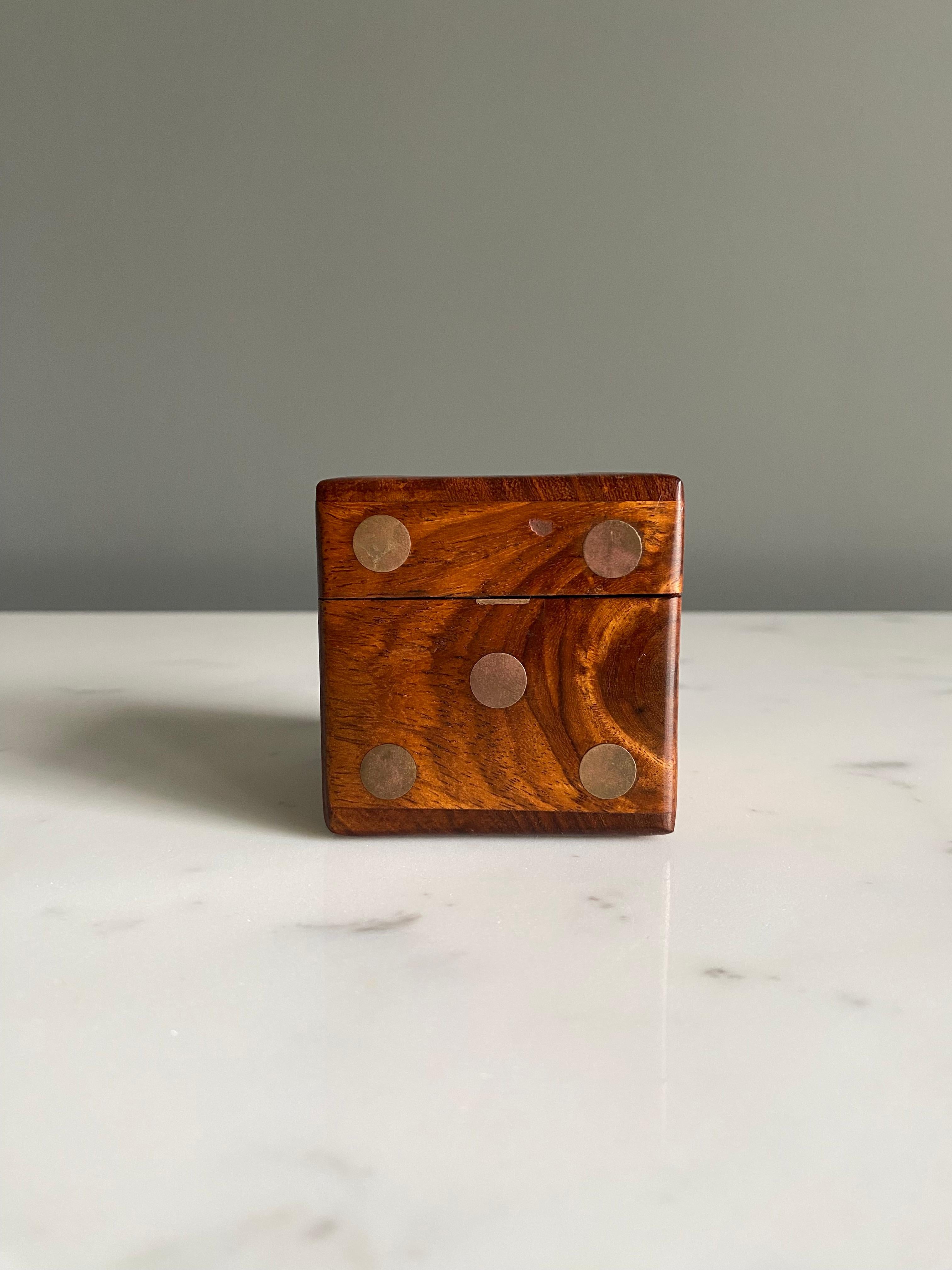 20th Century Eight Wood Dice Set with Case For Sale
