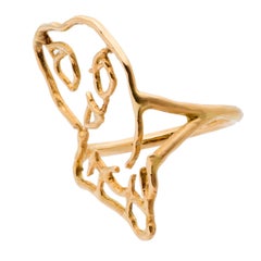 Eighteen Carat Gold Contemporary Skull Ring Claude Lévêque