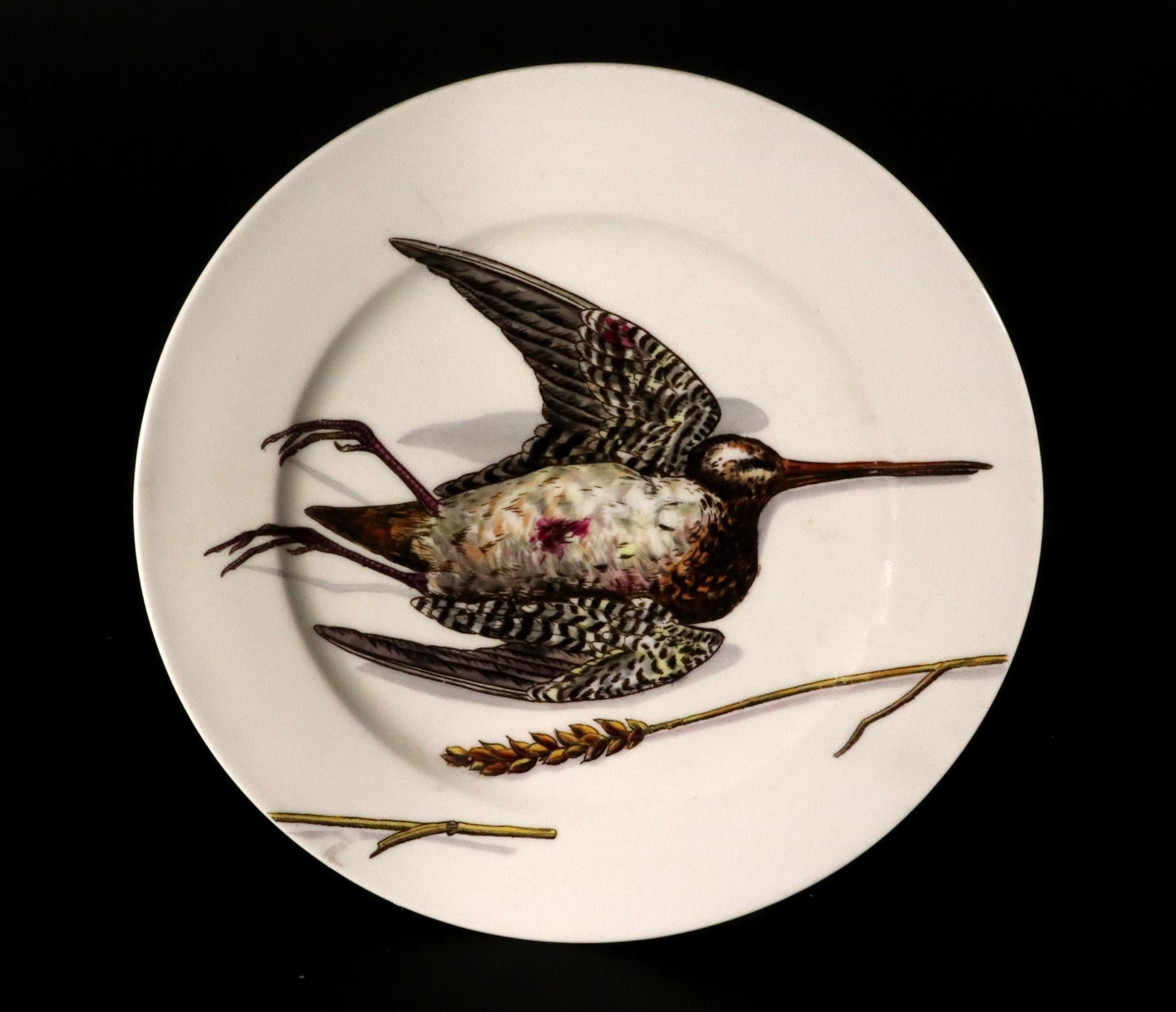Eighteen English Porcelain Game Bird Plates, Designed by Edward Kennard 9