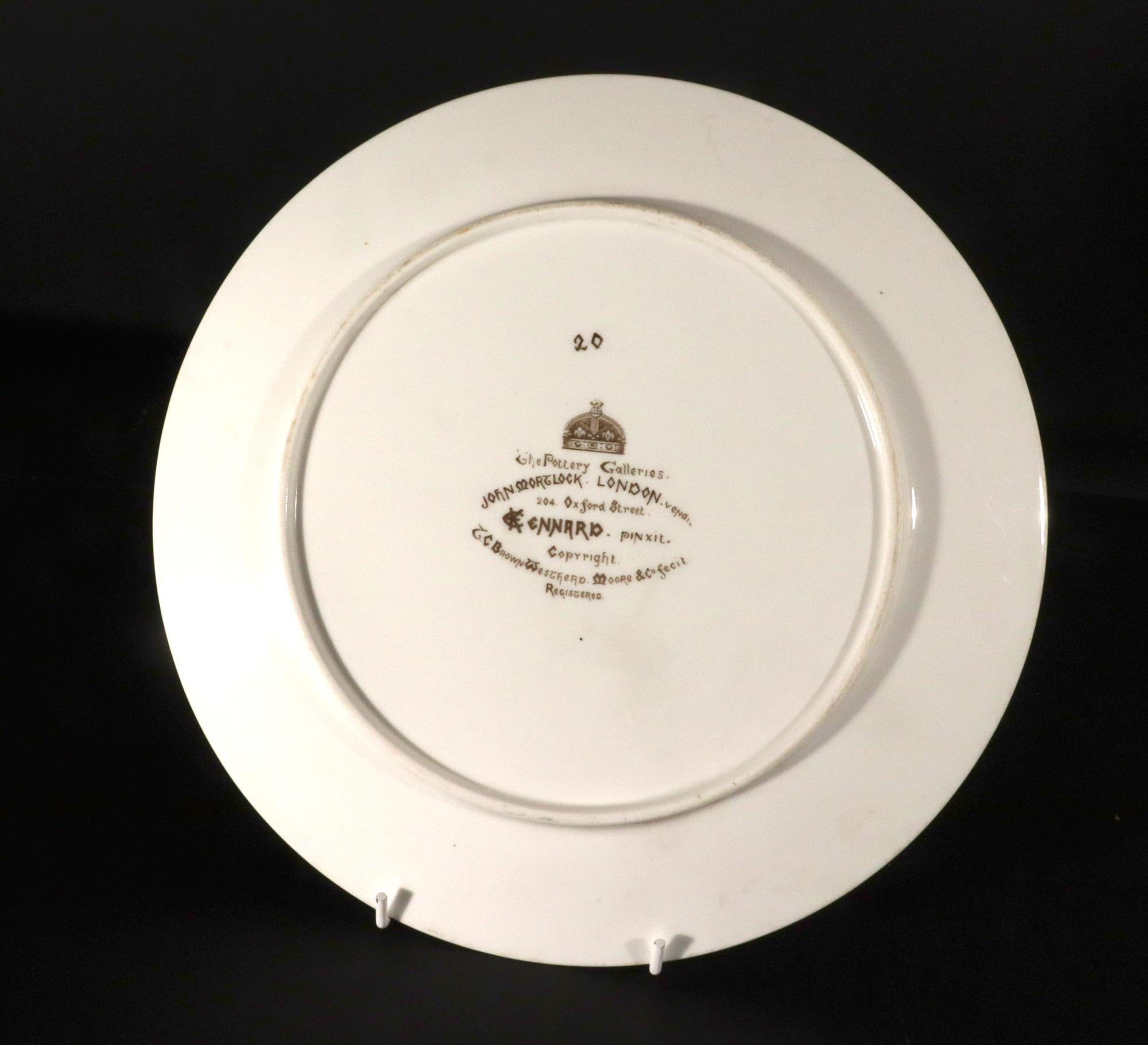 Eighteen English Porcelain Game Bird Plates, Designed by Edward Kennard 15