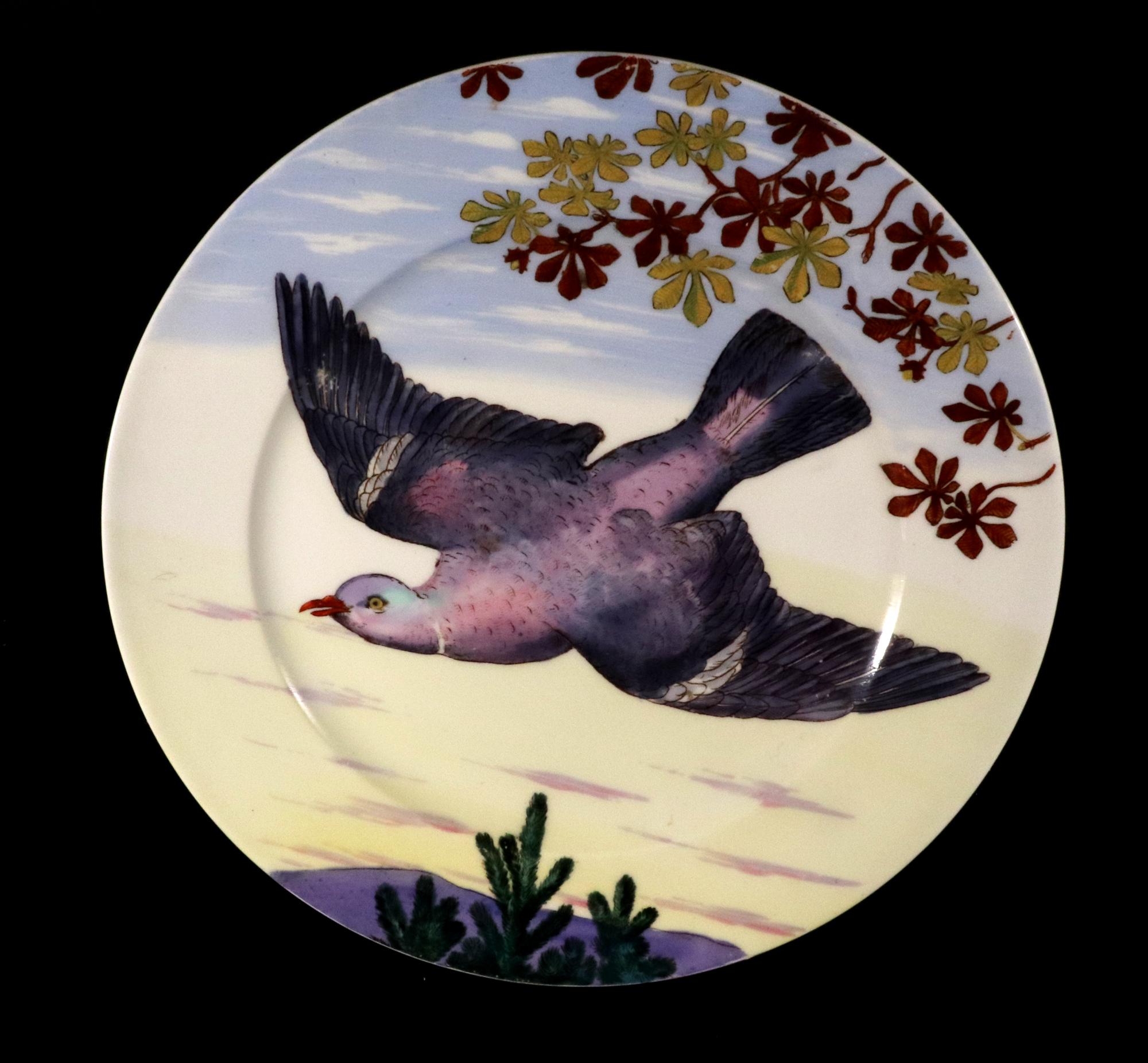 Eighteen English Porcelain Game Bird Plates, Designed by Edward Kennard 2