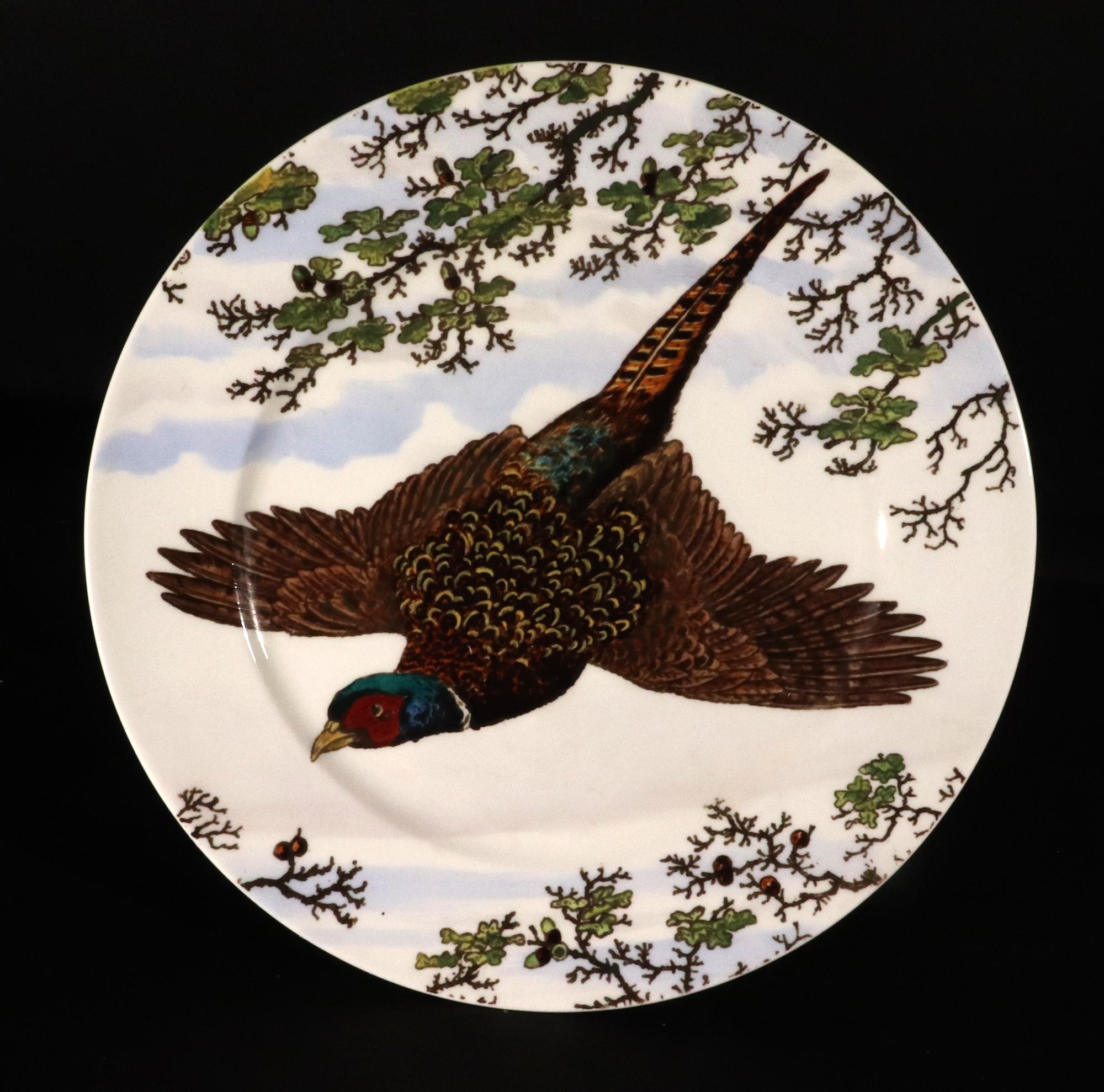Eighteen English Porcelain Game Bird Plates, Designed by Edward Kennard 3