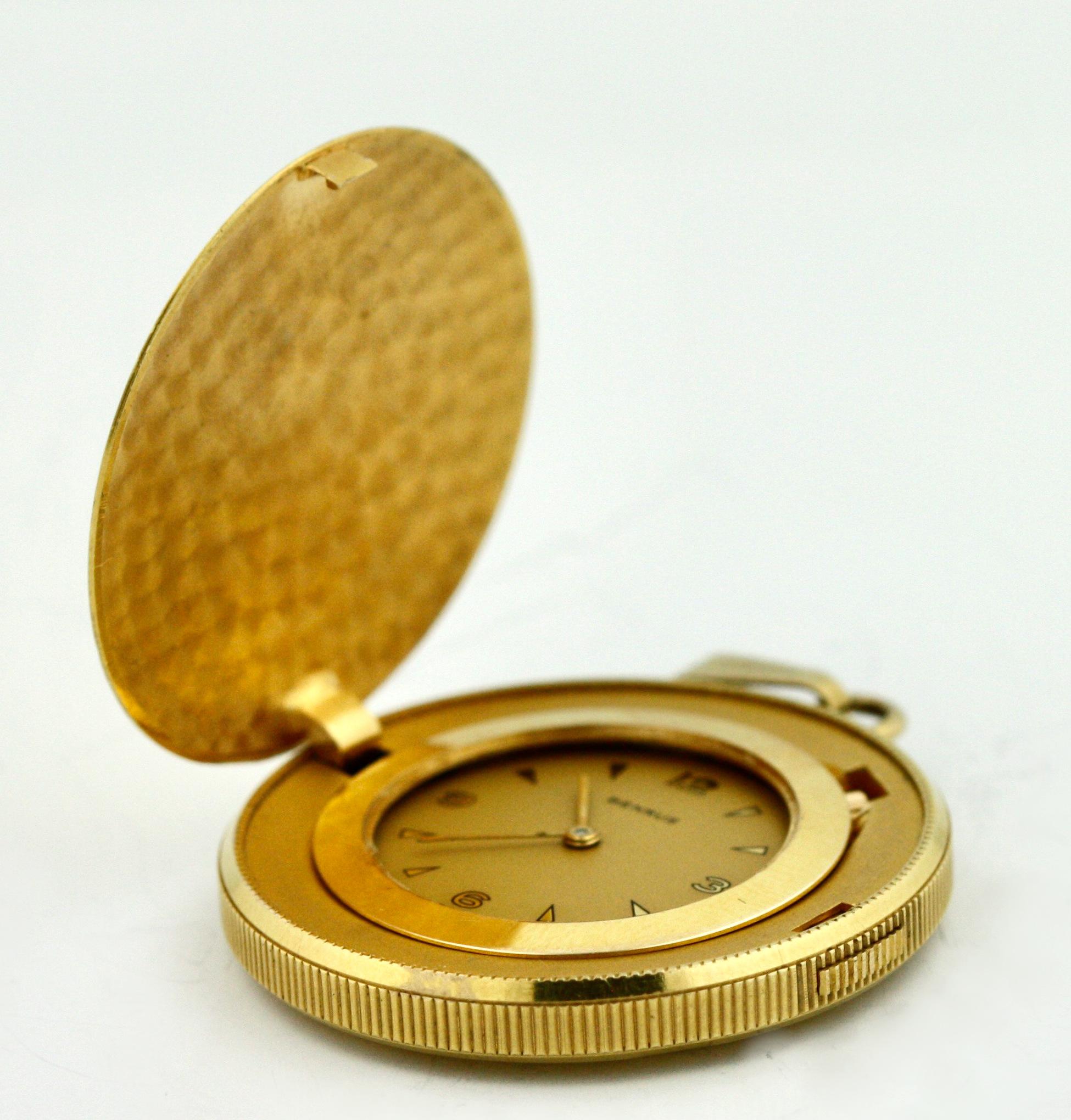 Montre en forme de pièce de monnaie en or 18 carats Unisexe en vente