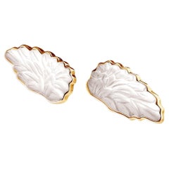 Eighteen Karat Rose Gold Artisan Cufflinks Designed by the Artist with Quartzes