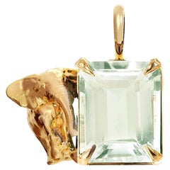Collana con ciondolo Elefante in oro rosa a diciotto carati con Prasiolite