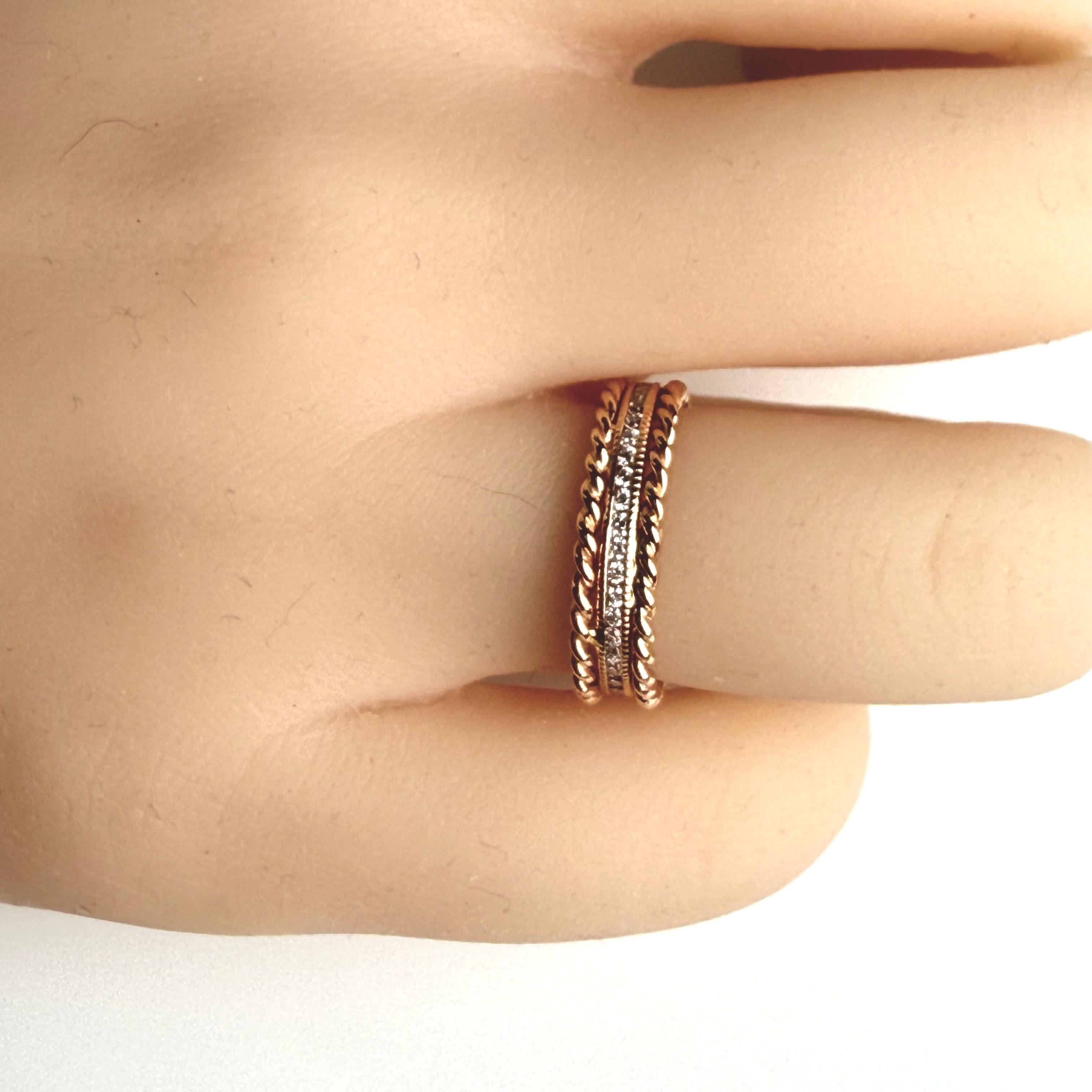 Eighteen Karat Rose Gold Diamond 0.50 Carat Eternity Five Millimeter Band Size 6 For Sale 4