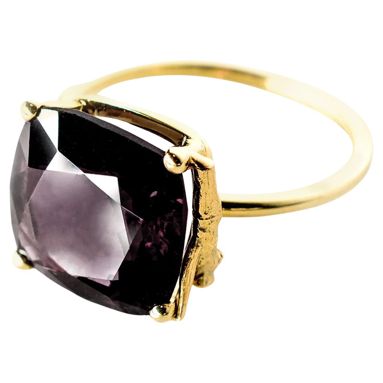 Eighteen Karat Rose Gold Tea Ring with Purple Spinel