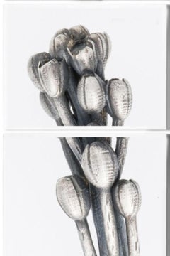 Broche en or blanc 18 carats Contemporary Antirrhinum Brooch