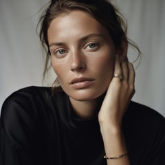 Eighteen Karat White Gold Contemporary Swan Wedding Ring by the Artist