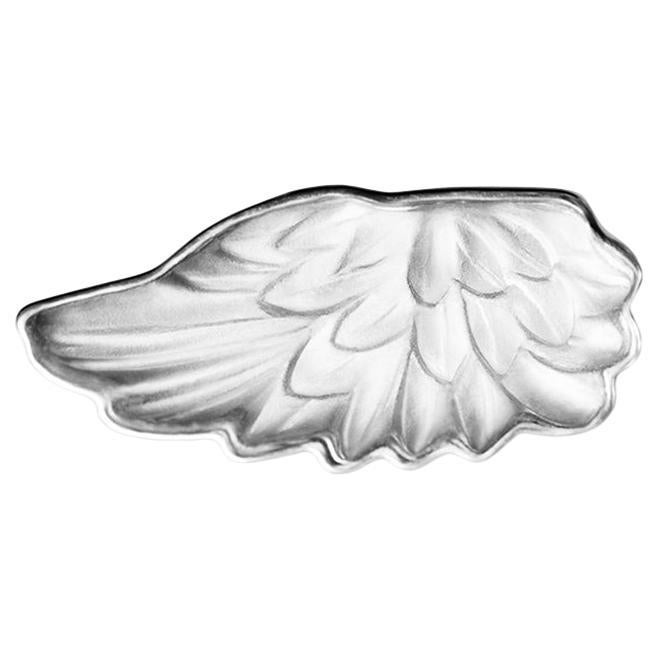 Broche de oro blanco de dieciocho quilates de estilo italiano con cristal de roca del artista en venta