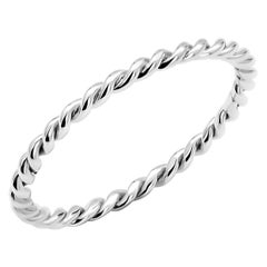 Eighteen Karat White Gold Rope Stacking Band