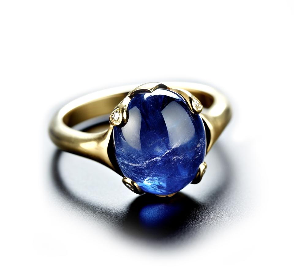 Eighteen Karat White Gold Three Carats Sapphire Contemporary Ring with Diamonds For Sale 1
