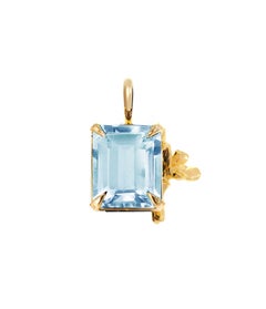 Collier en or jaune 18 carats avec pendentif fleur de jonquille Contemporary Topaz