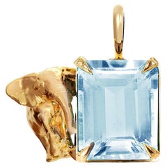 Collana con ciondolo Elefante Topazio Contemporaneo in oro giallo 18 carati