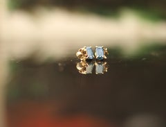 Eighteen Karat Yellow Gold Contemporary Flower Topaz Brooch