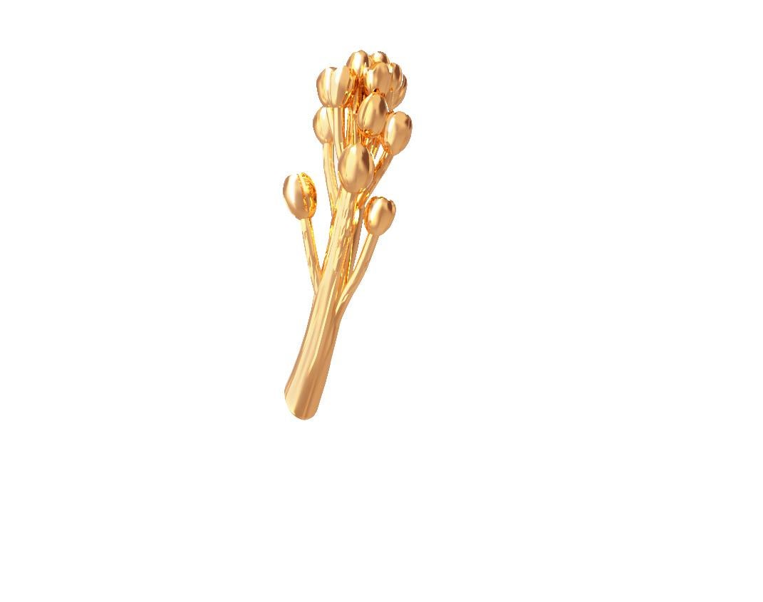 Collier à pendentif contemporain en or jaune 18 carats  en vente 2