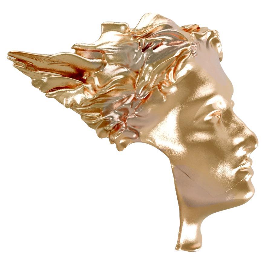 Collana con ciondolo contemporanea in oro giallo a diciotto carati in vendita