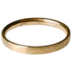 Eighteen Karat Yellow Gold Contemporary Minimalist Wedding Ring by the Artist