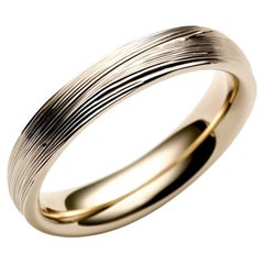 Eighteen Karat Yellow Gold Contemporary Wedding Ring by the Artist