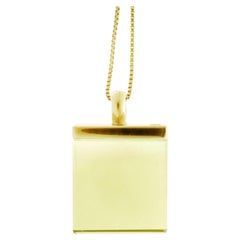 Ciondolo in oro giallo a diciotto carati con quarzo giallo limone