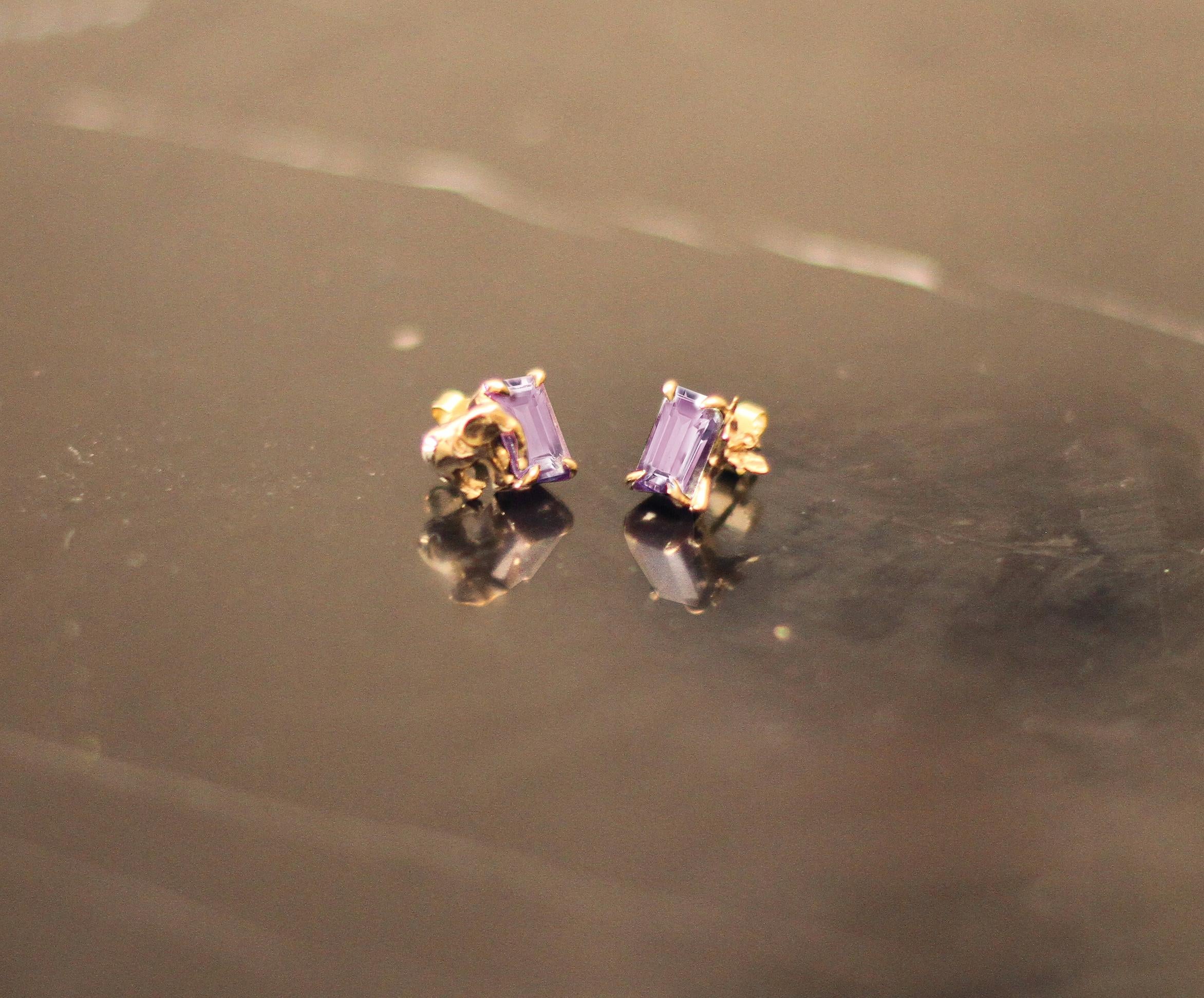 Boucles d'oreilles transformatrices en or jaune 18 carats avec quartz minéral amovible Neuf - En vente à Berlin, DE