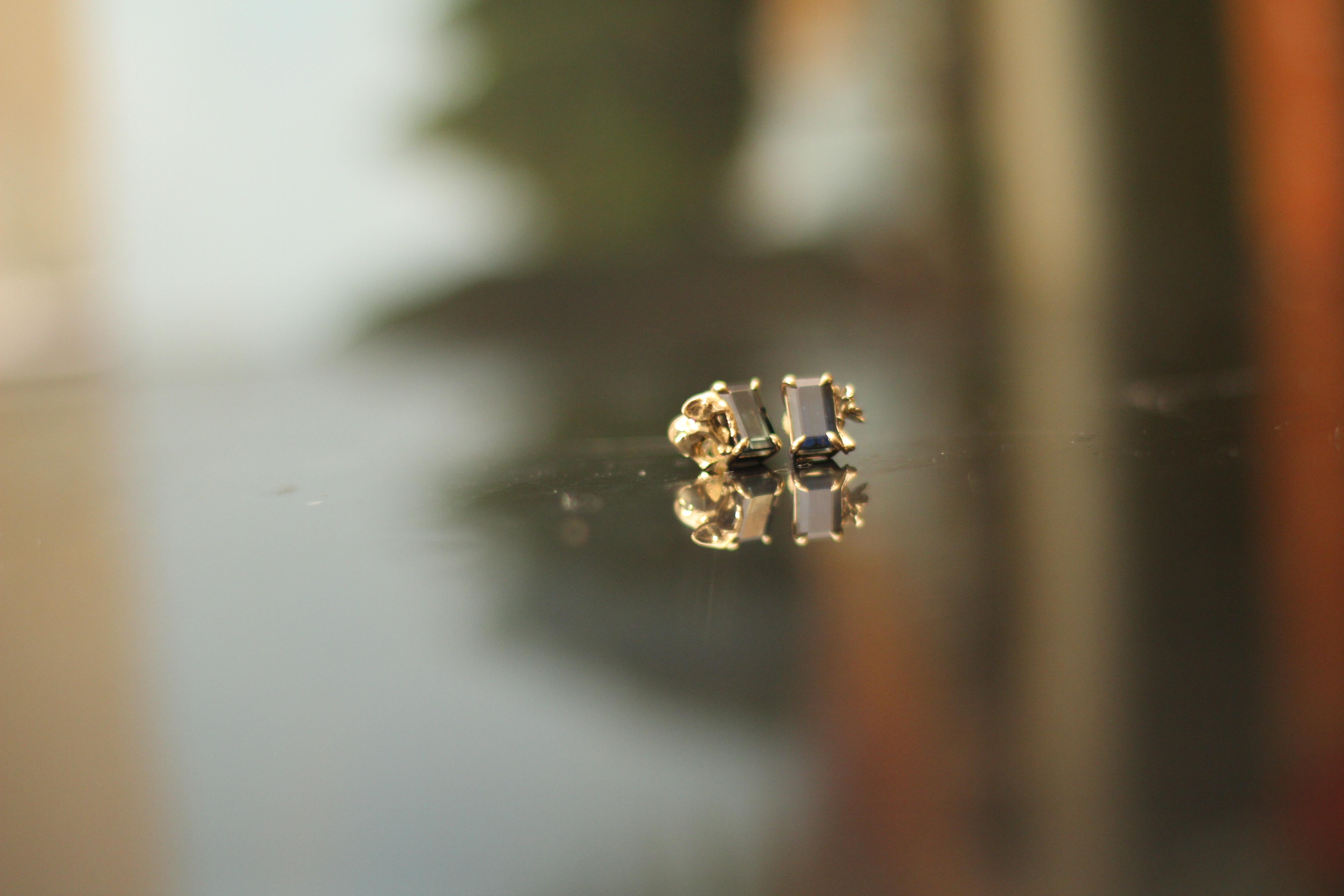 Orecchini Transformer in oro giallo a diciotto carati con tormaline staccabili in vendita 6