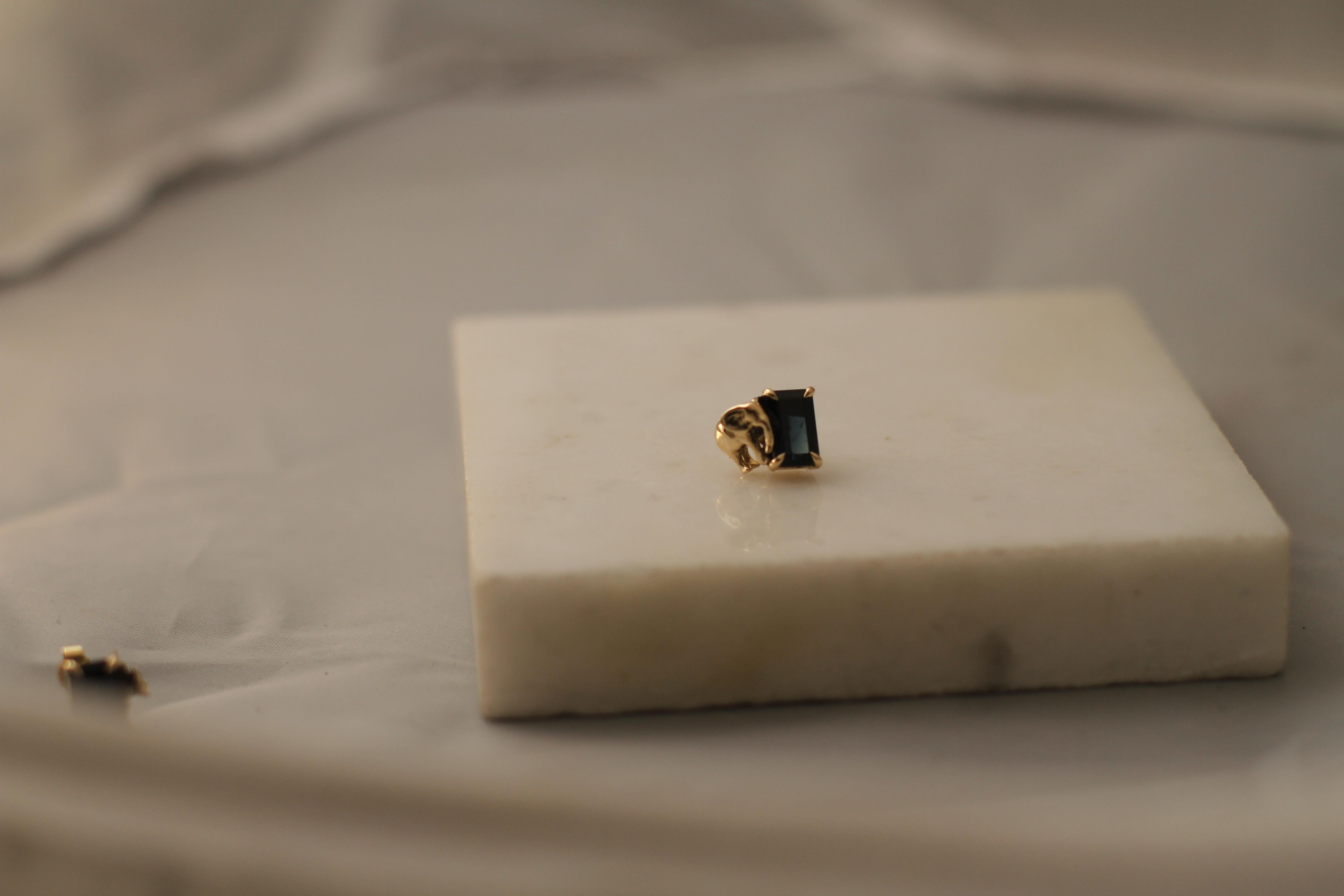 Donna Orecchini Transformer in oro giallo a diciotto carati con tormaline staccabili in vendita