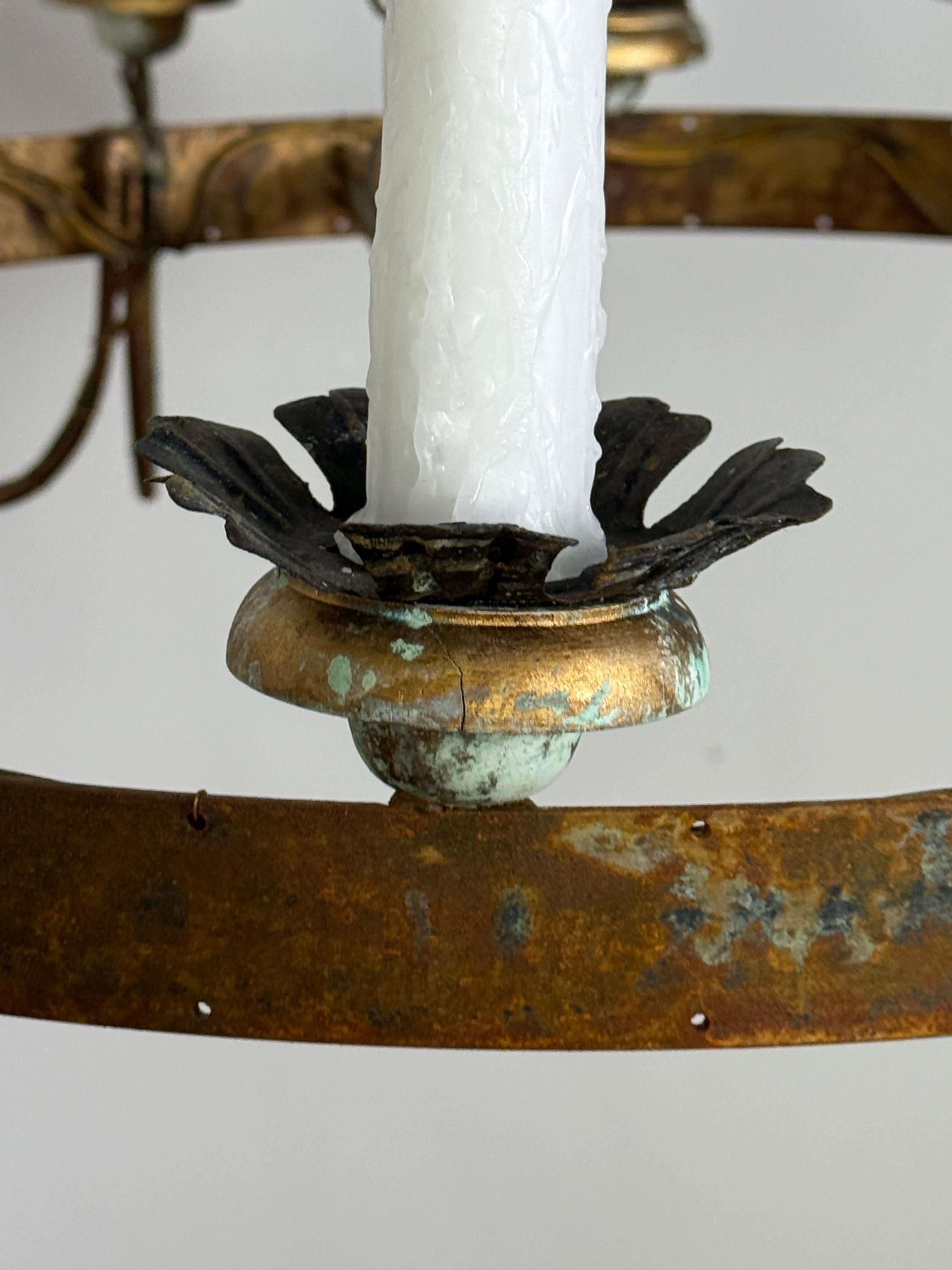 20th Century Eighteen Light Spanish Rustic Chandelier