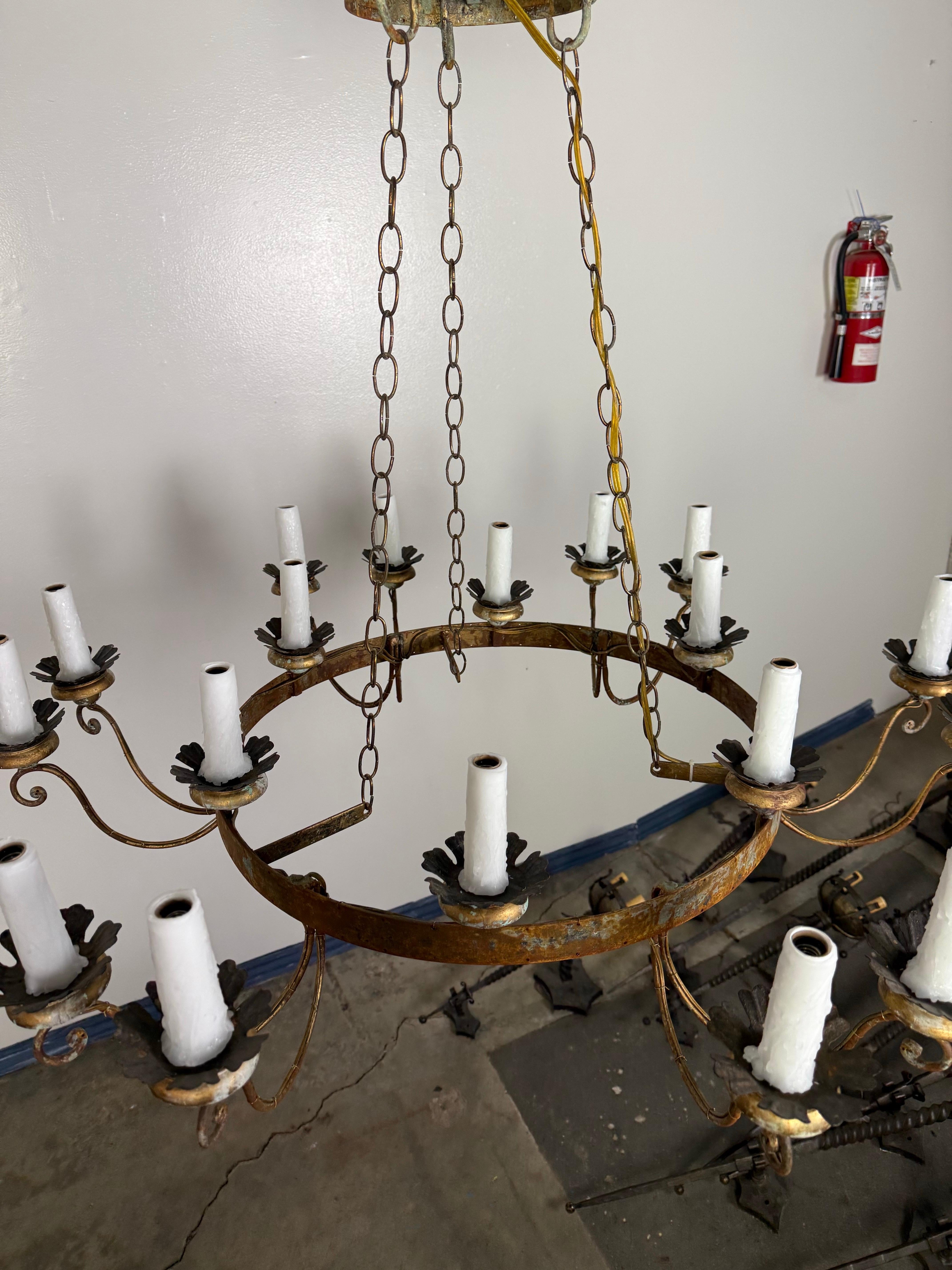 Eighteen Light Spanish Rustic Chandelier 3